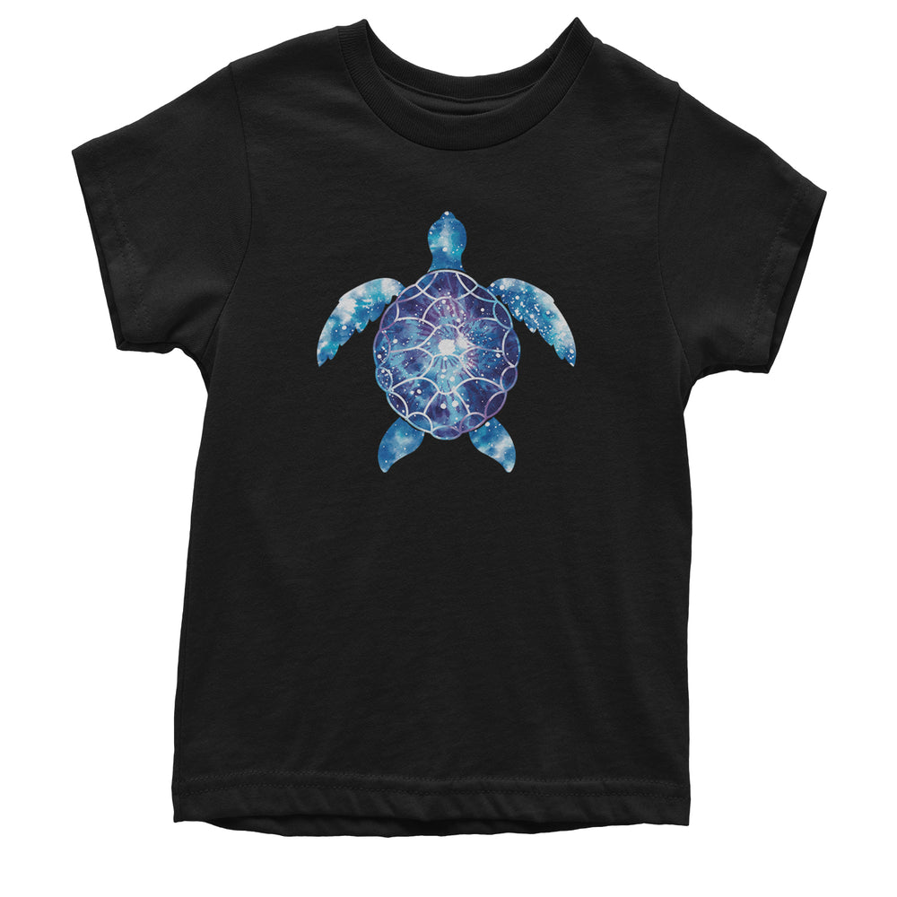 Ocean Aura Tie-Dye Sea Turtle Youth T-shirt Black