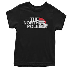 The North Pole Santa Face Youth T-shirt Black