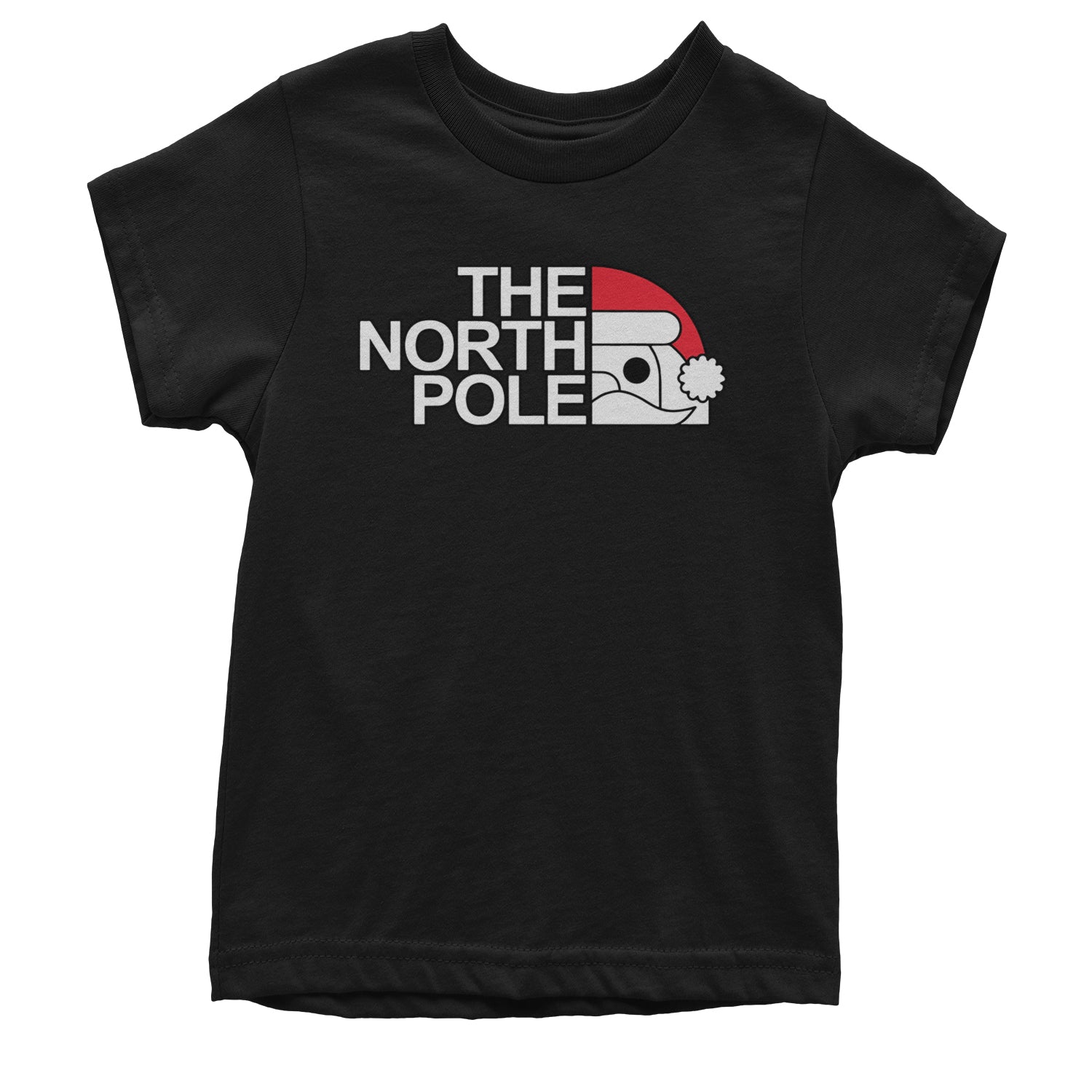 The North Pole Santa Face Youth T-shirt Light Pink