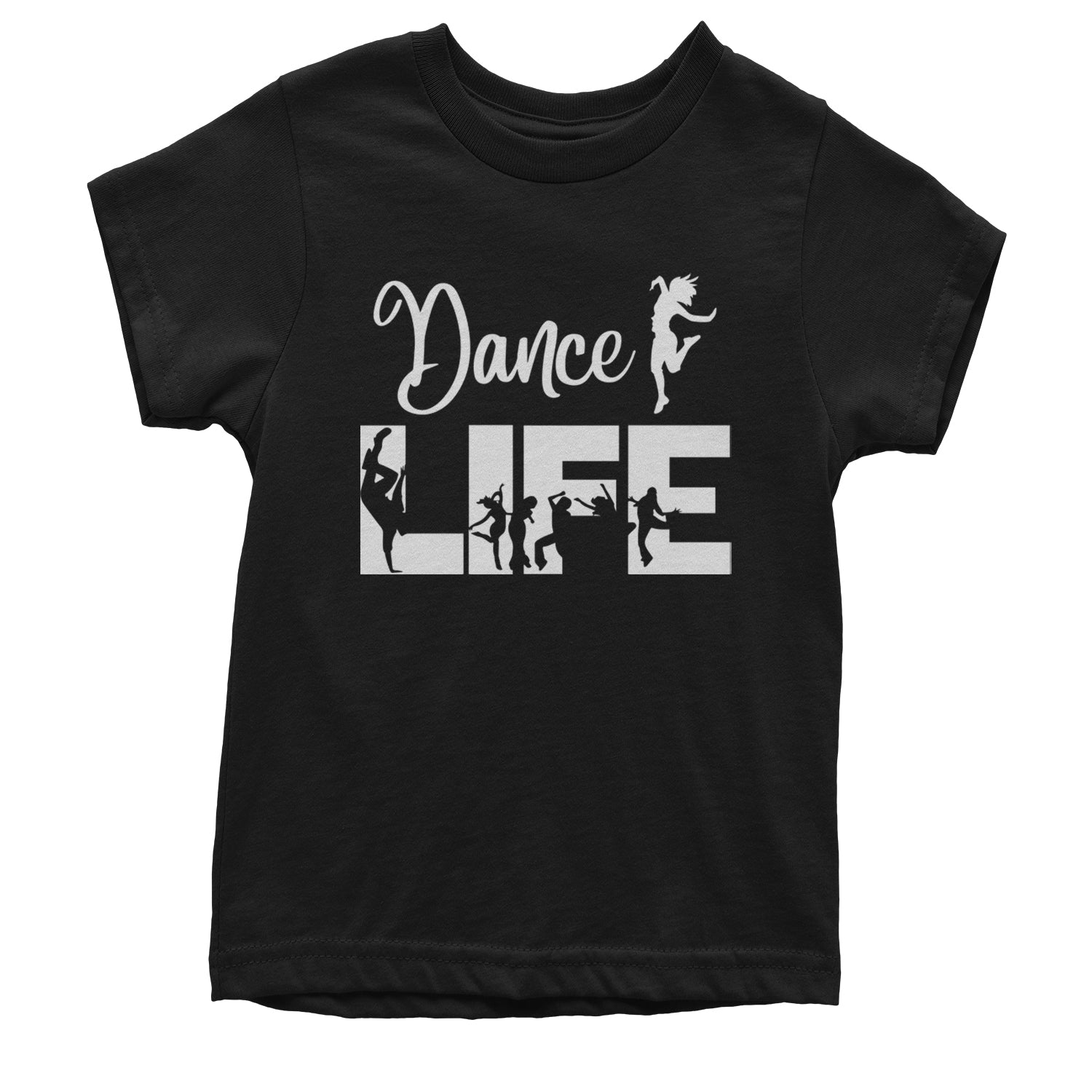 Dance Life Silhouette Dancers Youth T-shirt Black
