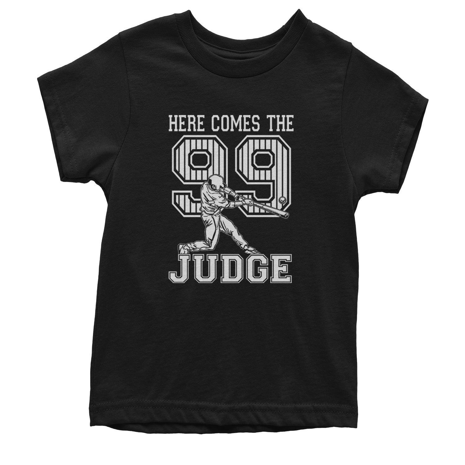 Here Comes The Judge 99 NY Baseball  Youth T-shirt Navy Blue