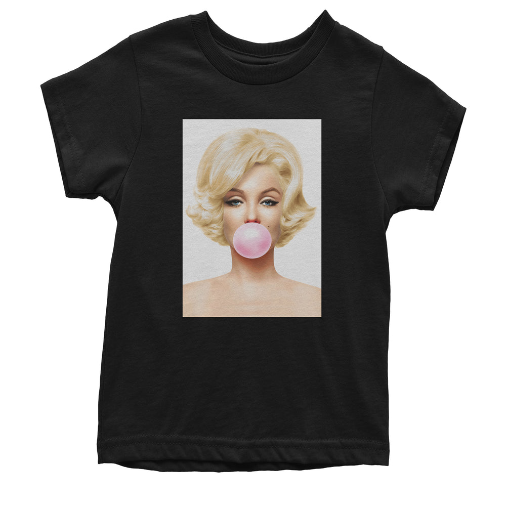 Ms. Monroe Pink Bubble Gum American Icon Youth T-shirt Black