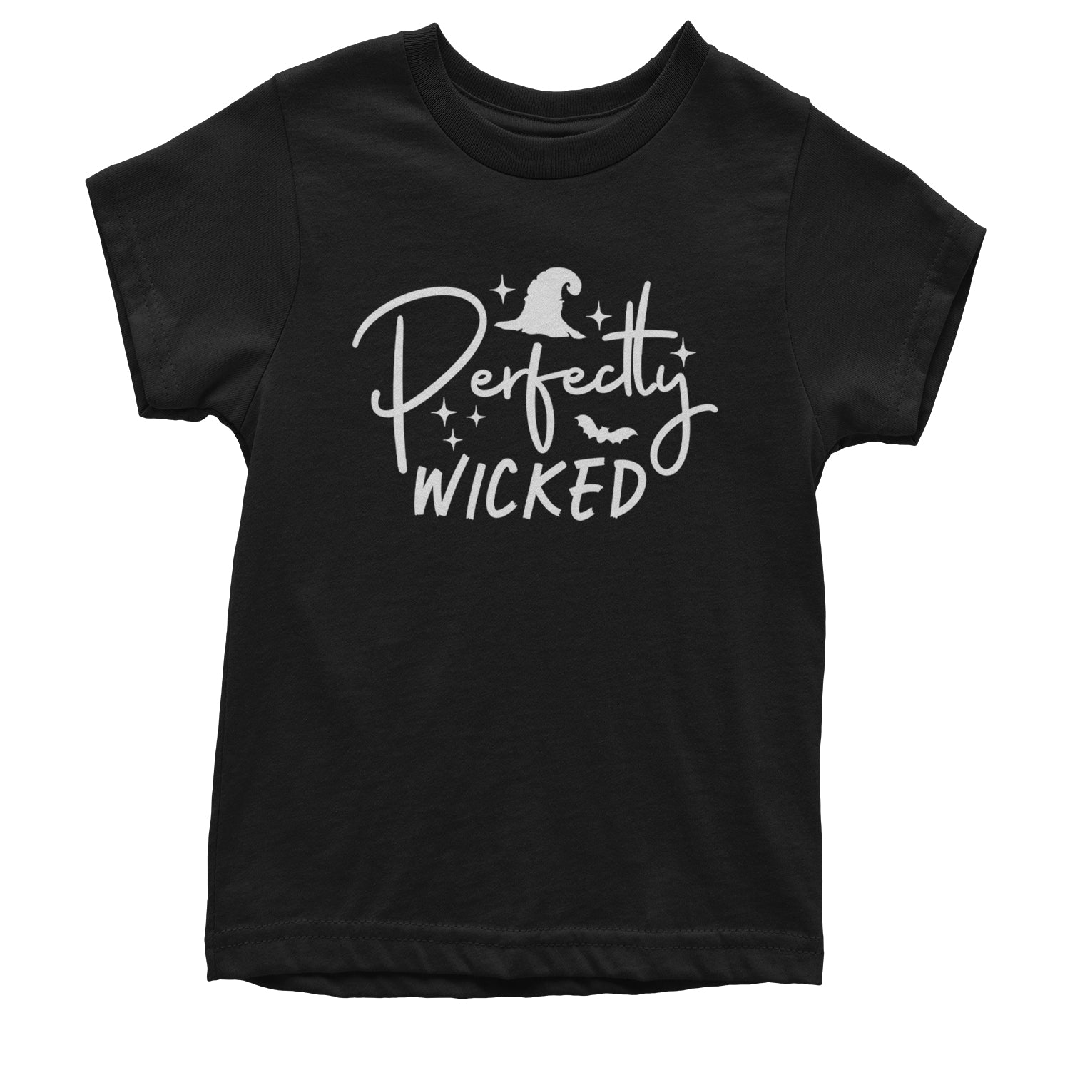 Perfectly Wicked Witchy Halloween Youth T-shirt Black