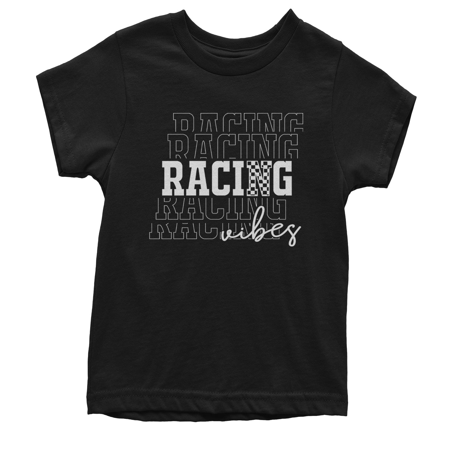 Racing Vibes Youth T-shirt Black