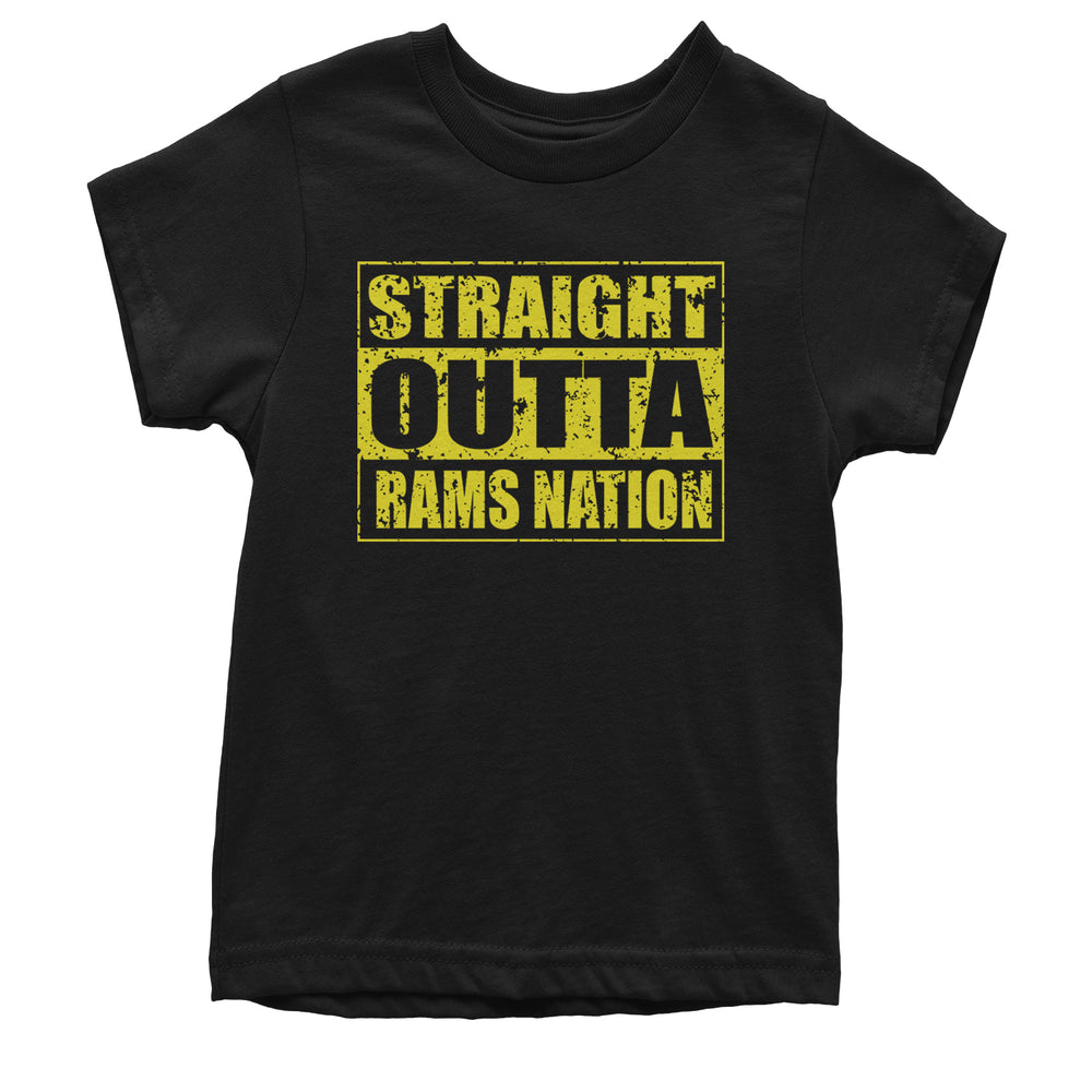 Straight Outta Rams Nation   Youth T-shirt Black