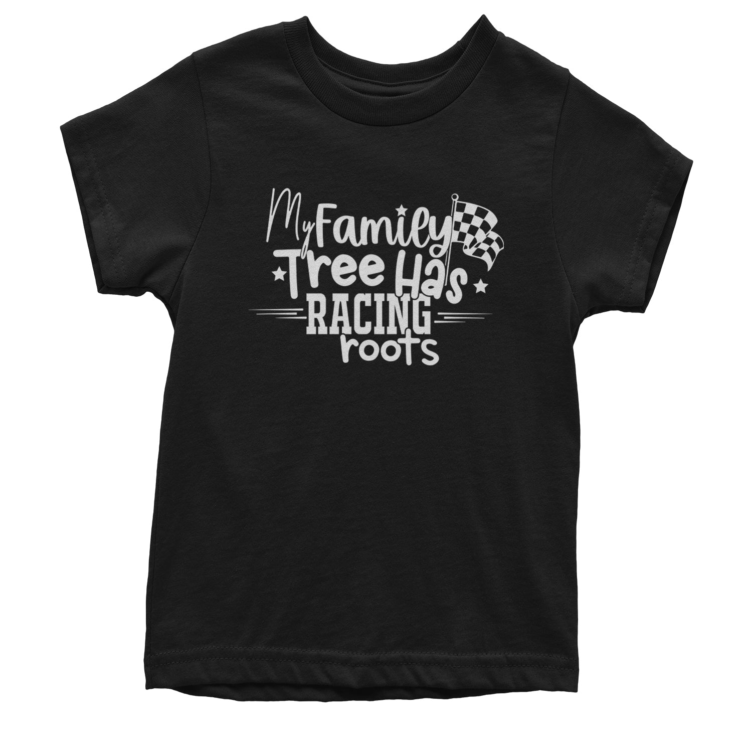 My Family Tree Has Racing Roots Youth T-shirt Black