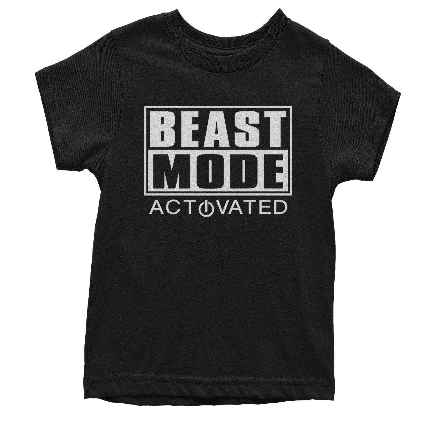 Activated Beast Mode Workout Gym Clothing Youth T-shirt Black