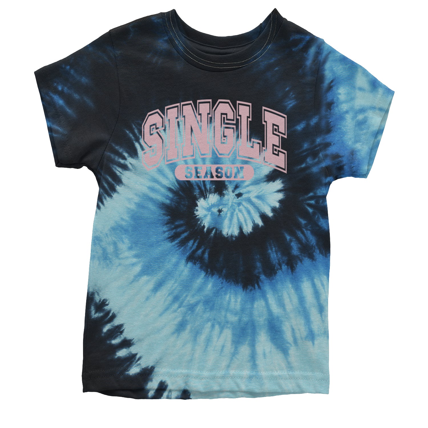 Single Season Valentine's Day Youth T-shirt Tie-Dye Blue Ocean