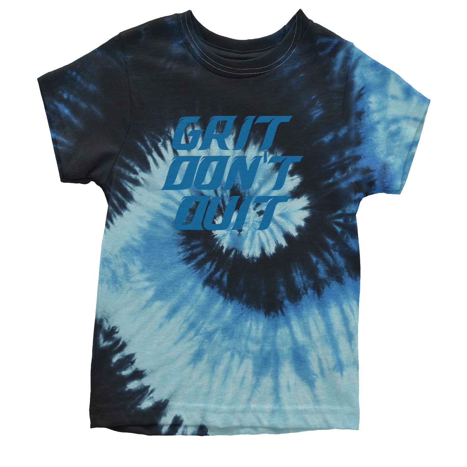 Grit Don't Quit Detroit Grit Youth T-shirt Tie-Dye Blue Ocean