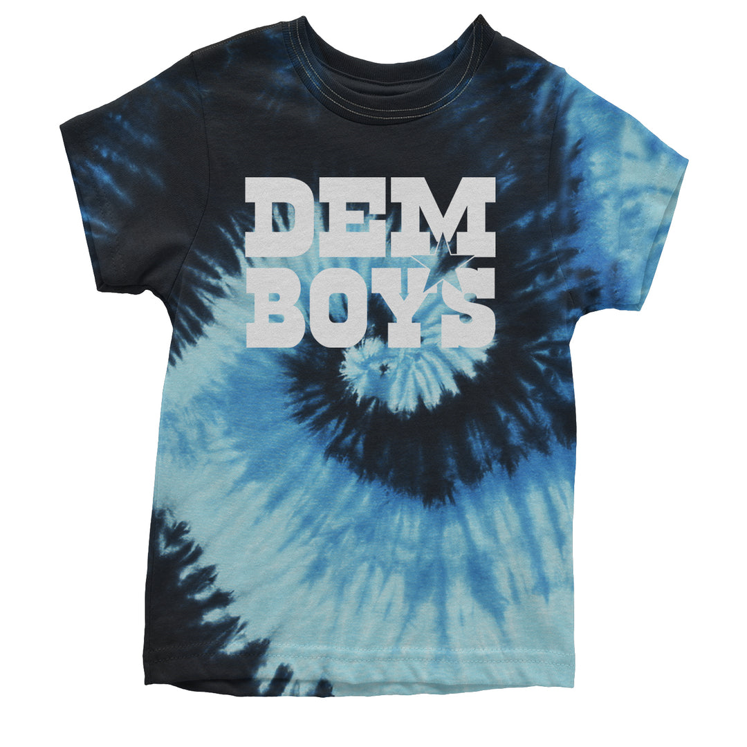 Dem Boys Dallas Football Youth T-shirt Tie-Dye Blue Ocean