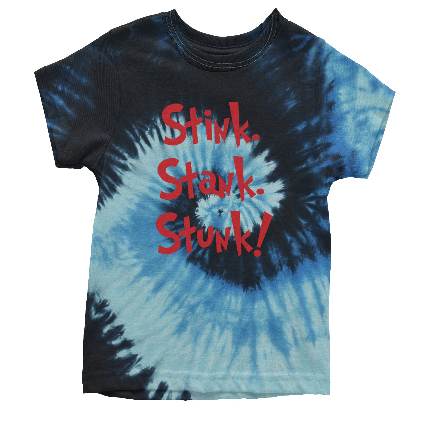 Stink Stank Stunk Gr-nch Youth T-shirt Tie-Dye Blue Ocean