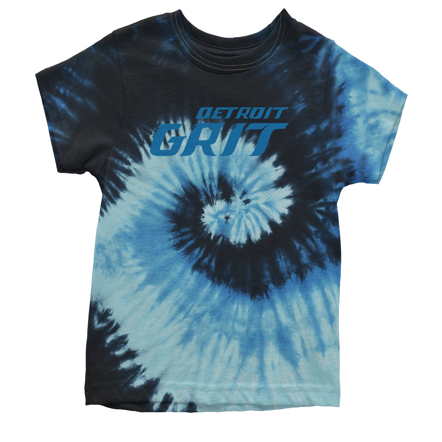 Grit Detroit Football Hard Knocks Youth T-shirt Tie-Dye Blue Ocean