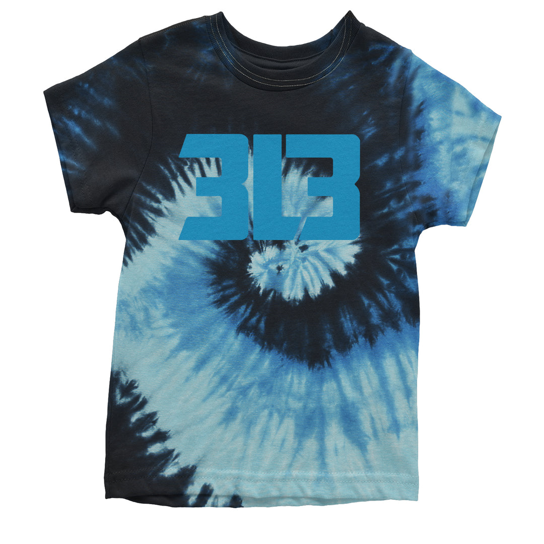 3L3 From The 313 Detroit Football Youth T-shirt Tie-Dye Blue Ocean