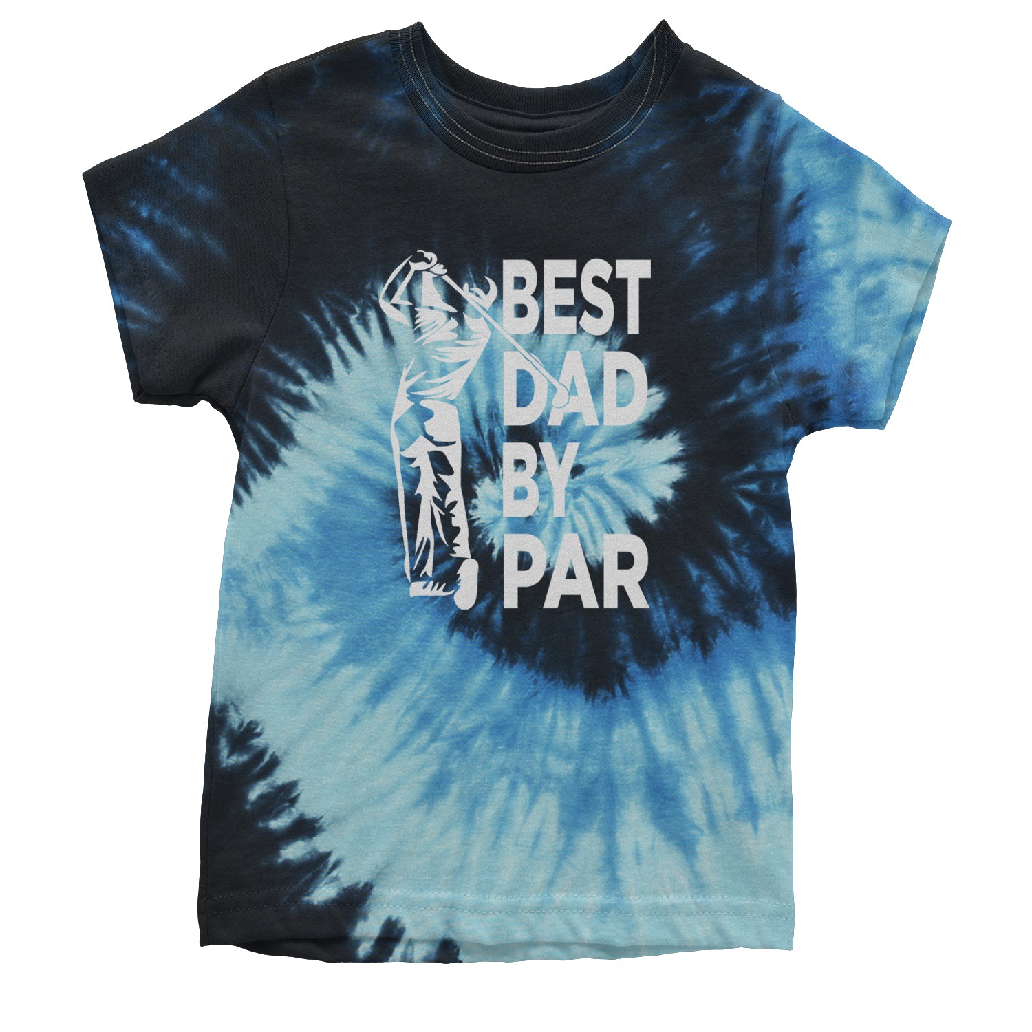 Best Dad By Par Golfing Gift For Father Youth T-shirt Tie-Dye Blue Ocean