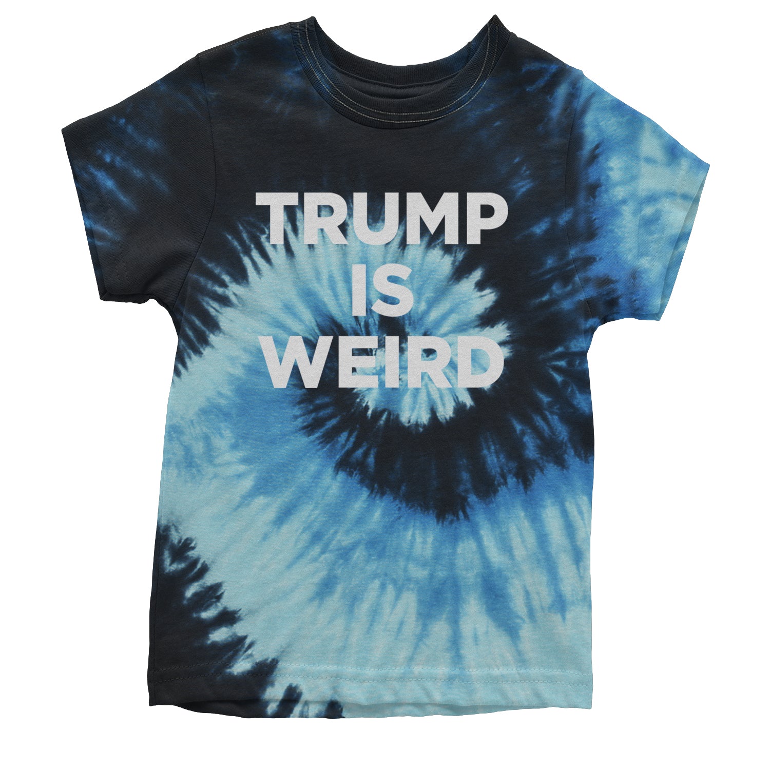 Trump Is Weird Vote Blue Youth T-shirt Tie-Dye Blue Ocean