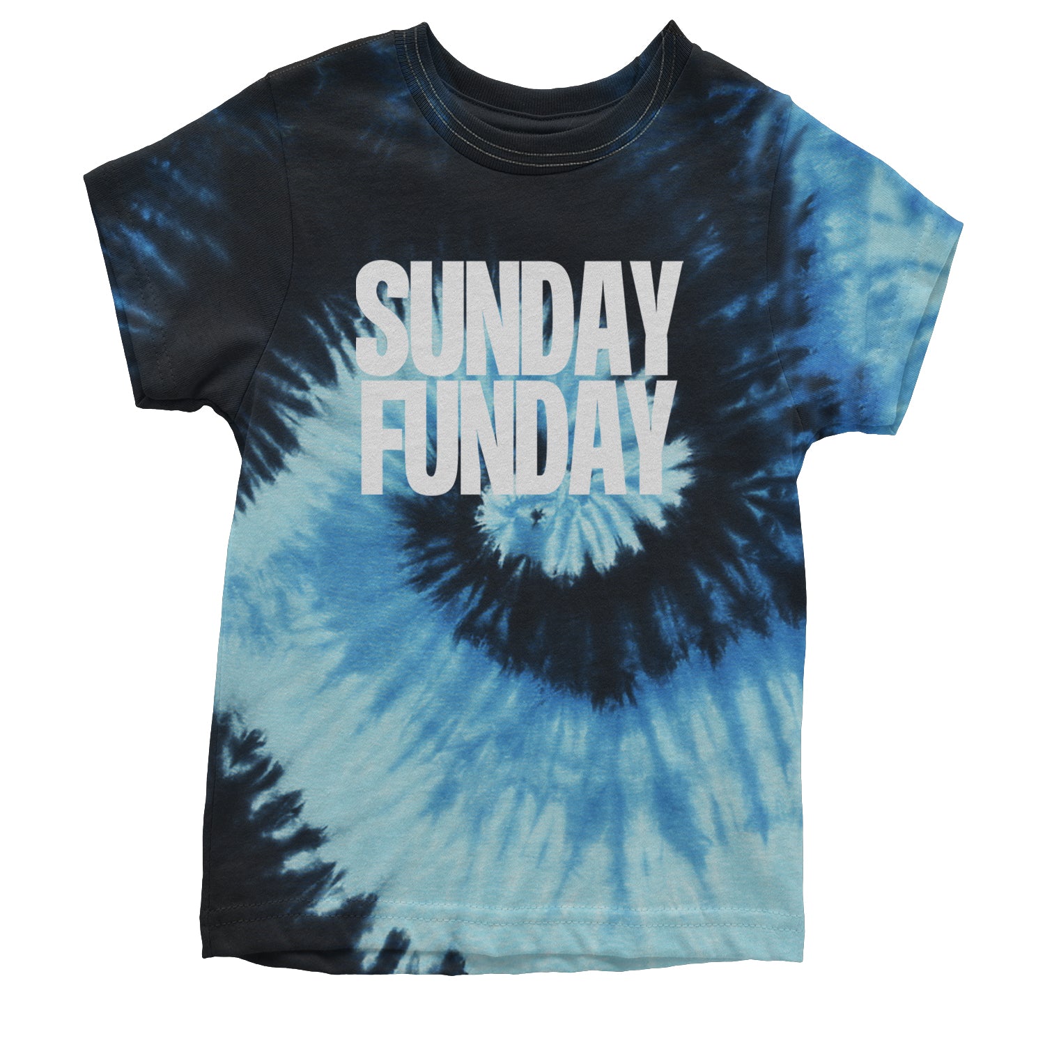 Sunday Funday  Youth T-shirt Tie-Dye Blue Ocean