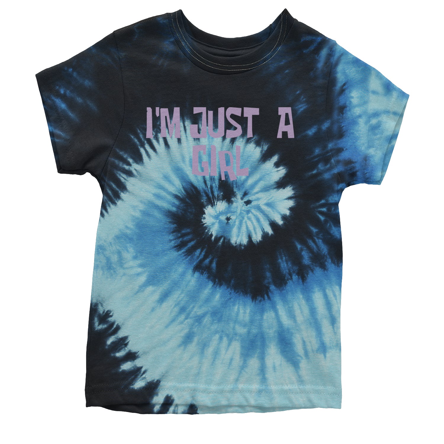 I'm Just A Girl Guts Music Youth T-shirt Tie-Dye Blue Ocean