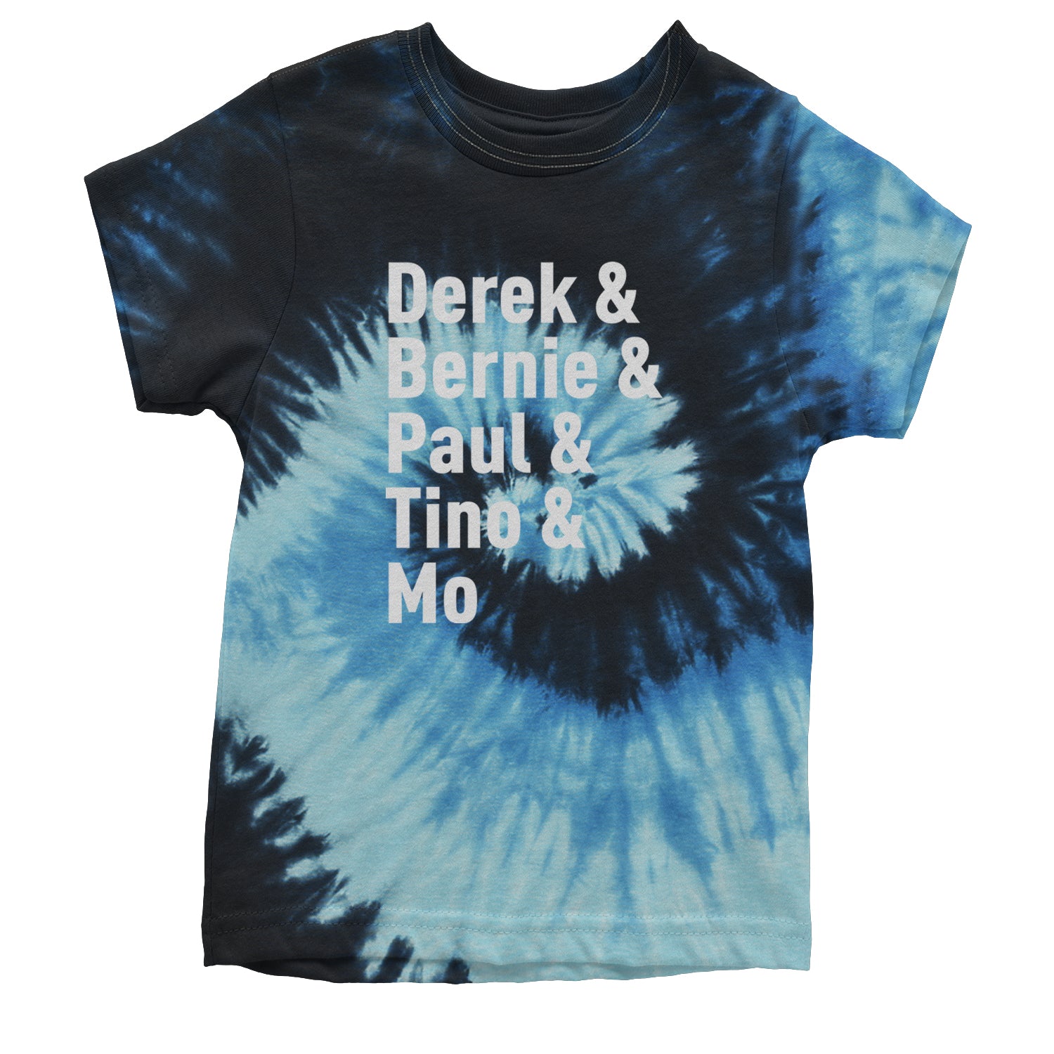 Derek & Bernie & Paul & Tino & Mo Youth T-shirt Tie-Dye Blue Ocean