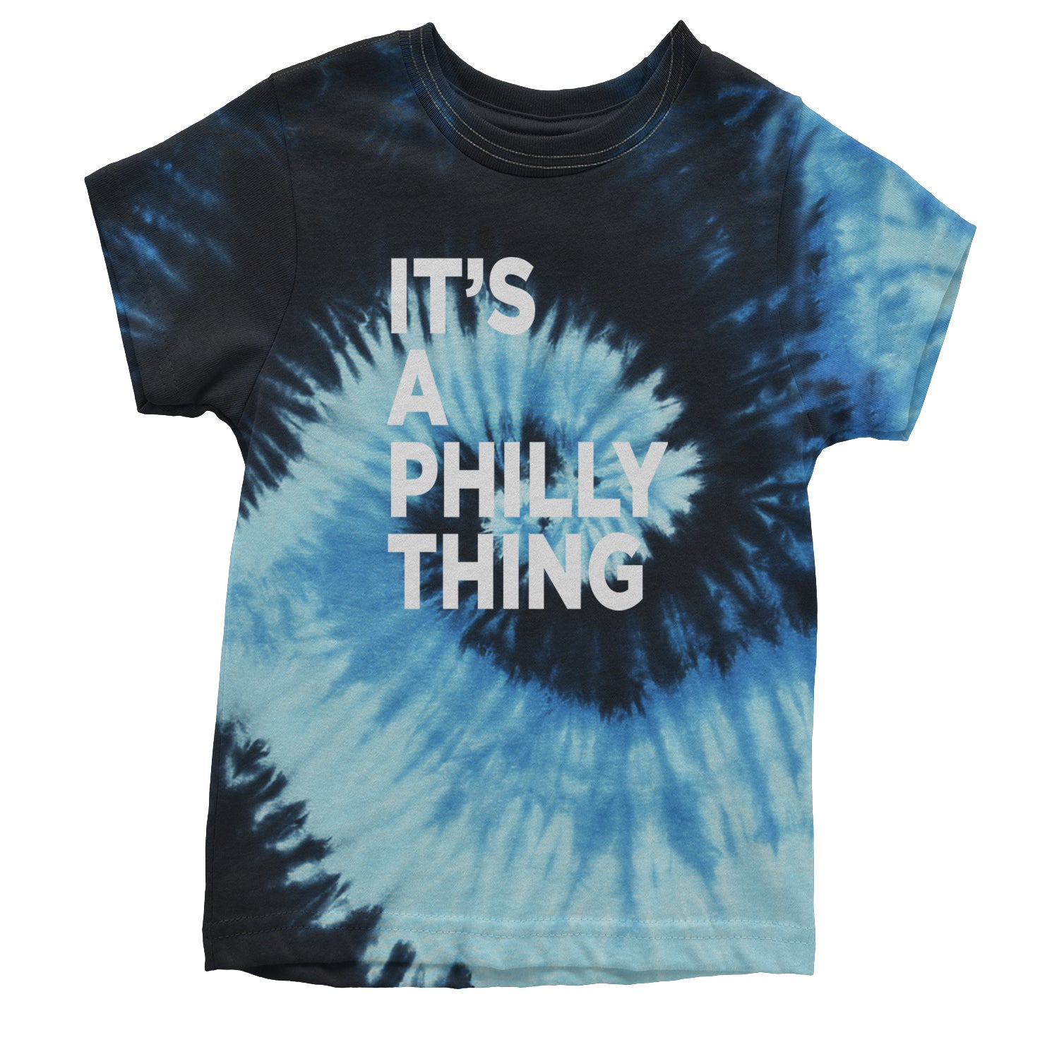 PHILLY It's A Philly Thing Youth T-shirt Tie-Dye Blue Ocean