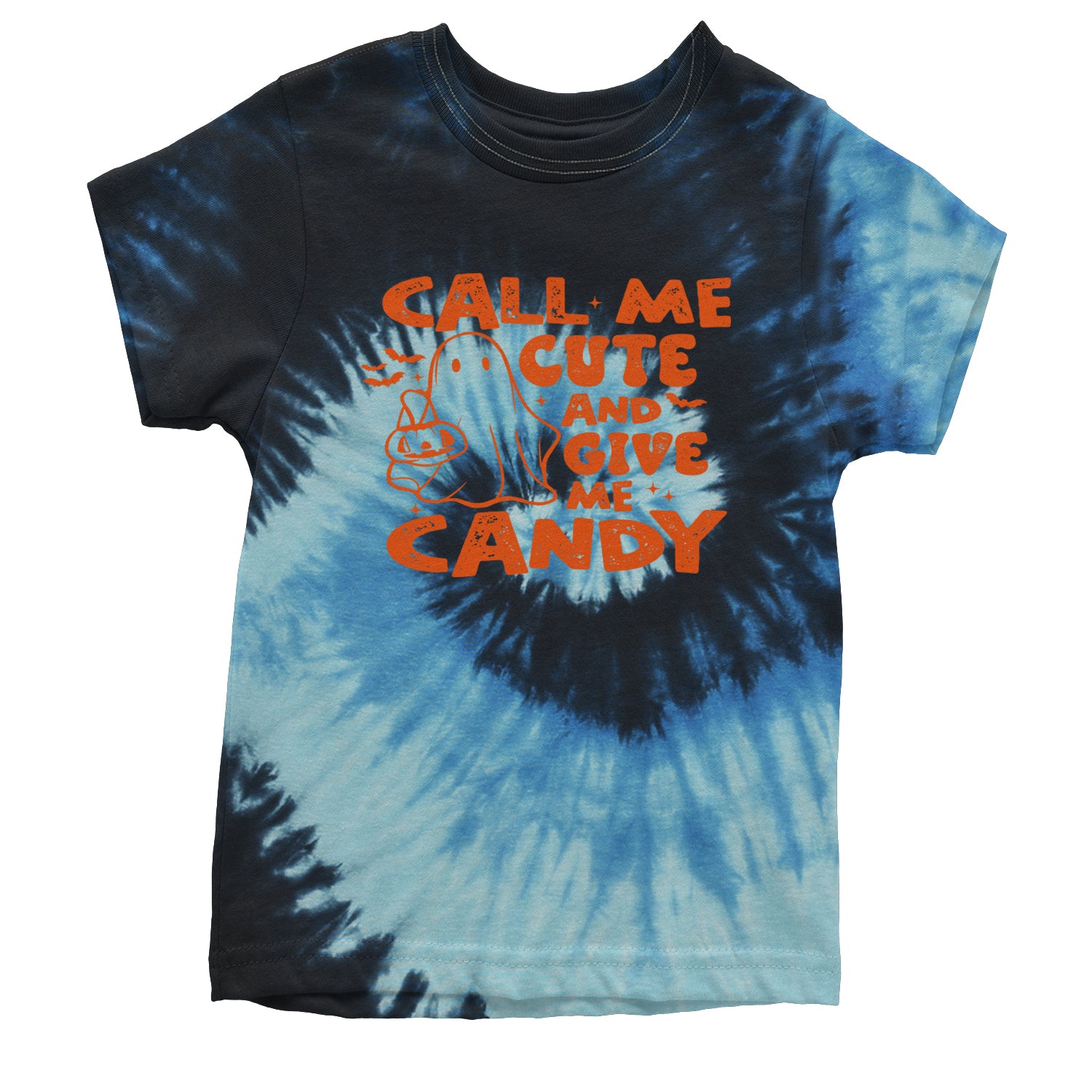 Call Me Cute And Give Me Candy Youth T-shirt Tie-Dye Blue Ocean