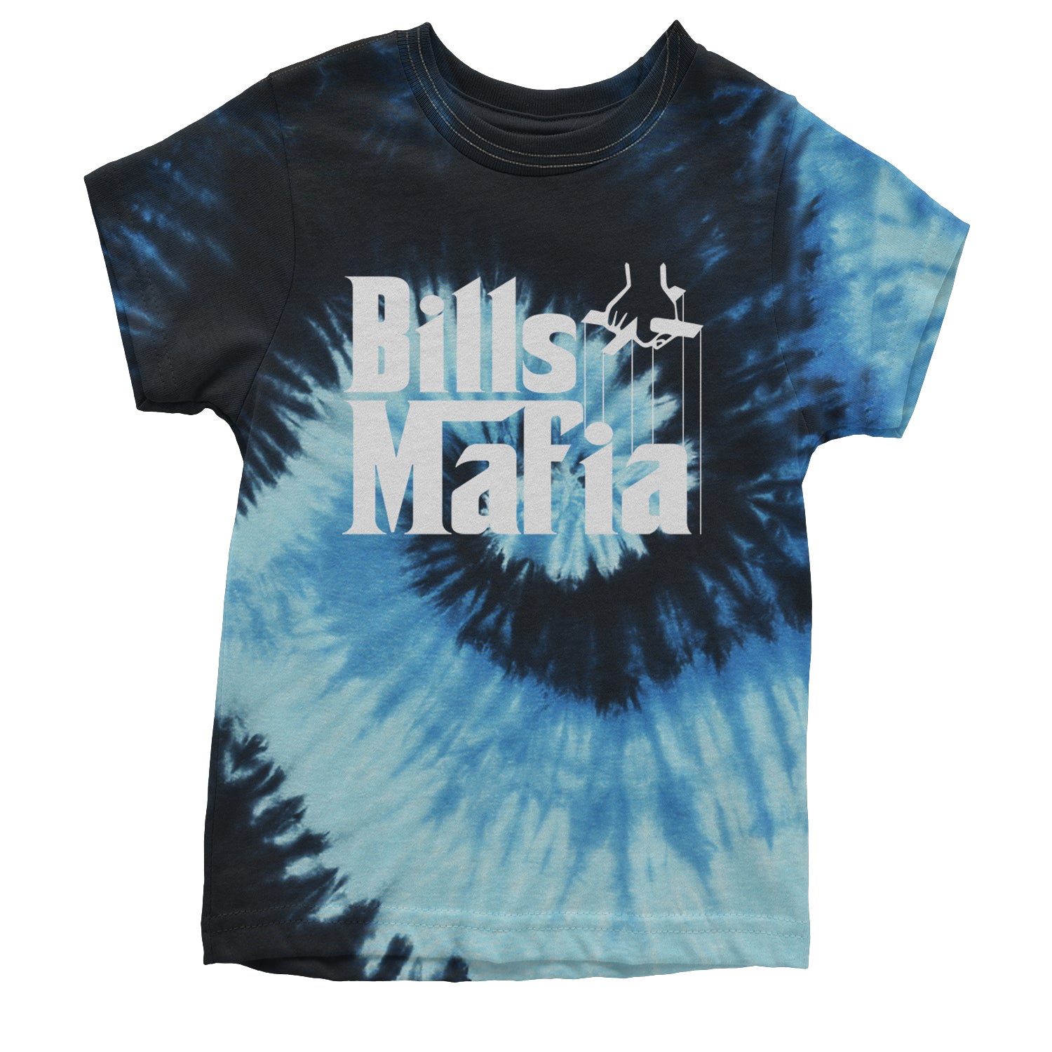 Mafia Bills Mafia Godfather Youth T-shirt Tie-Dye Blue Ocean