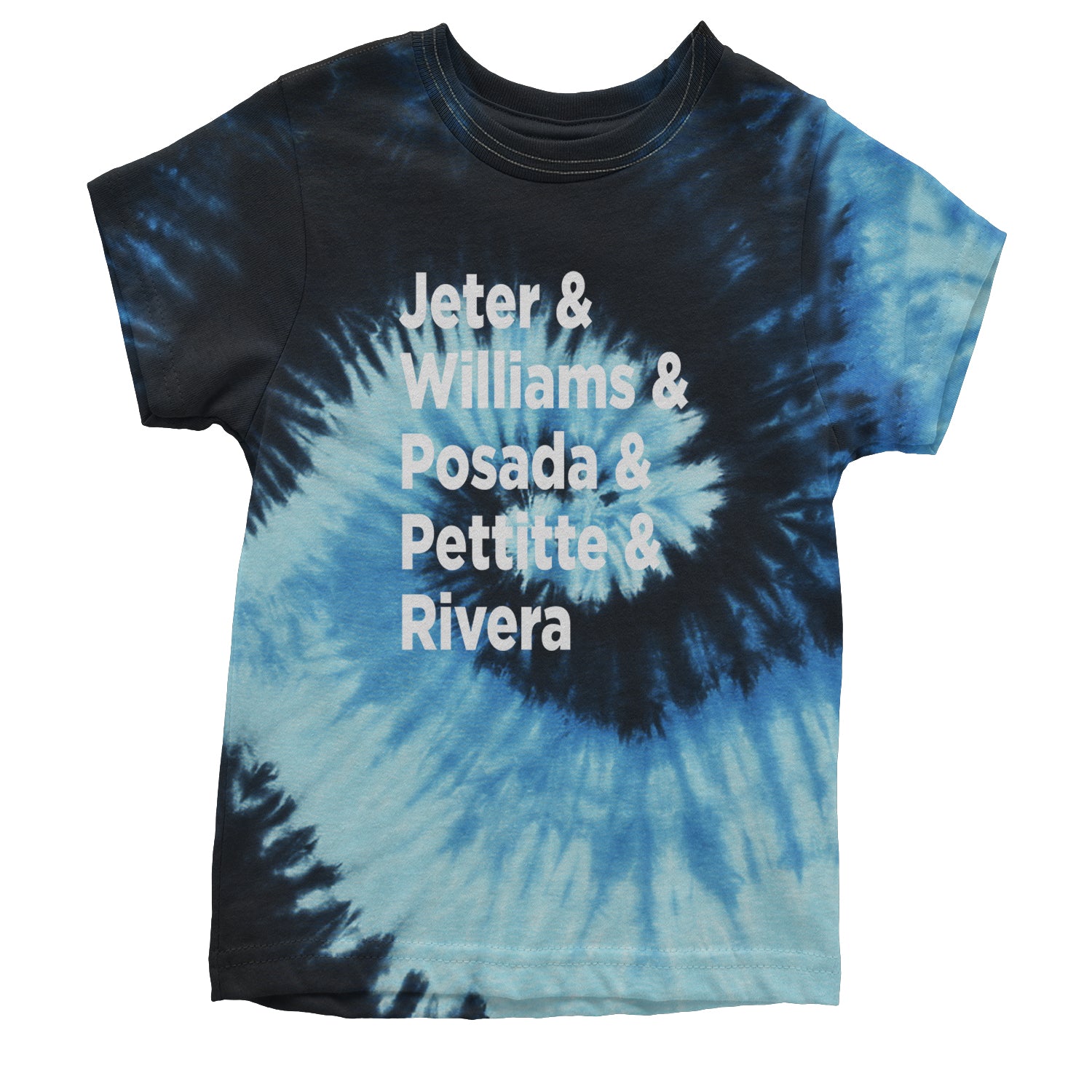 Jeter & Williams & Posada & Pettitte & Rivera Youth T-shirt Tie-Dye Blue Ocean