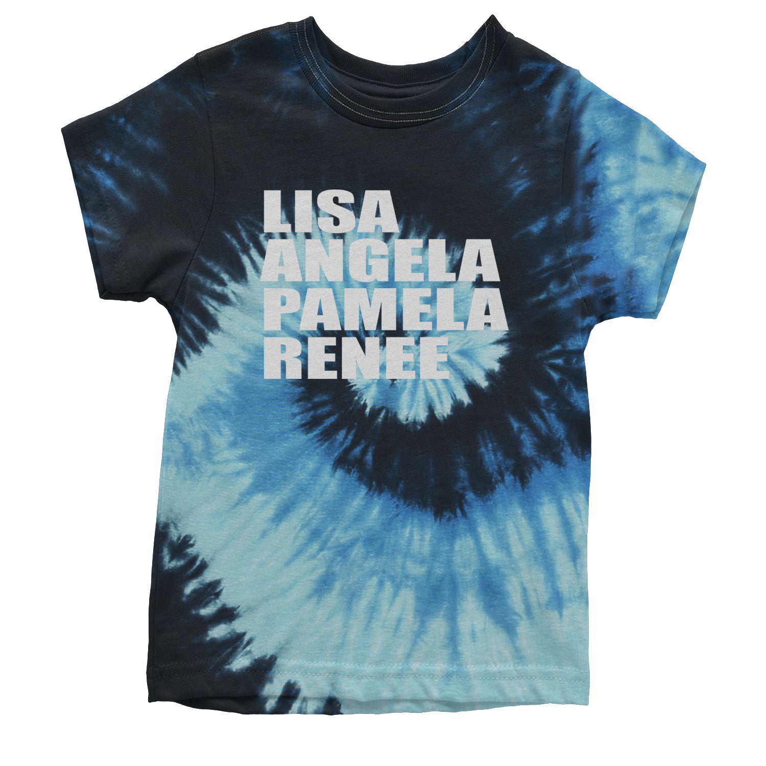 Lisa Angela Pamela Renee Around The Way Girl Youth T-shirt Tie-Dye Blue Ocean