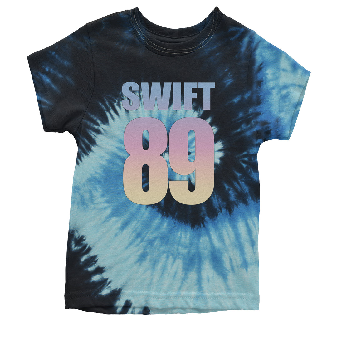 Lover Era Swift 89 Birth Year Music Fan TTPD Youth T-shirt Tie-Dye Blue Ocean