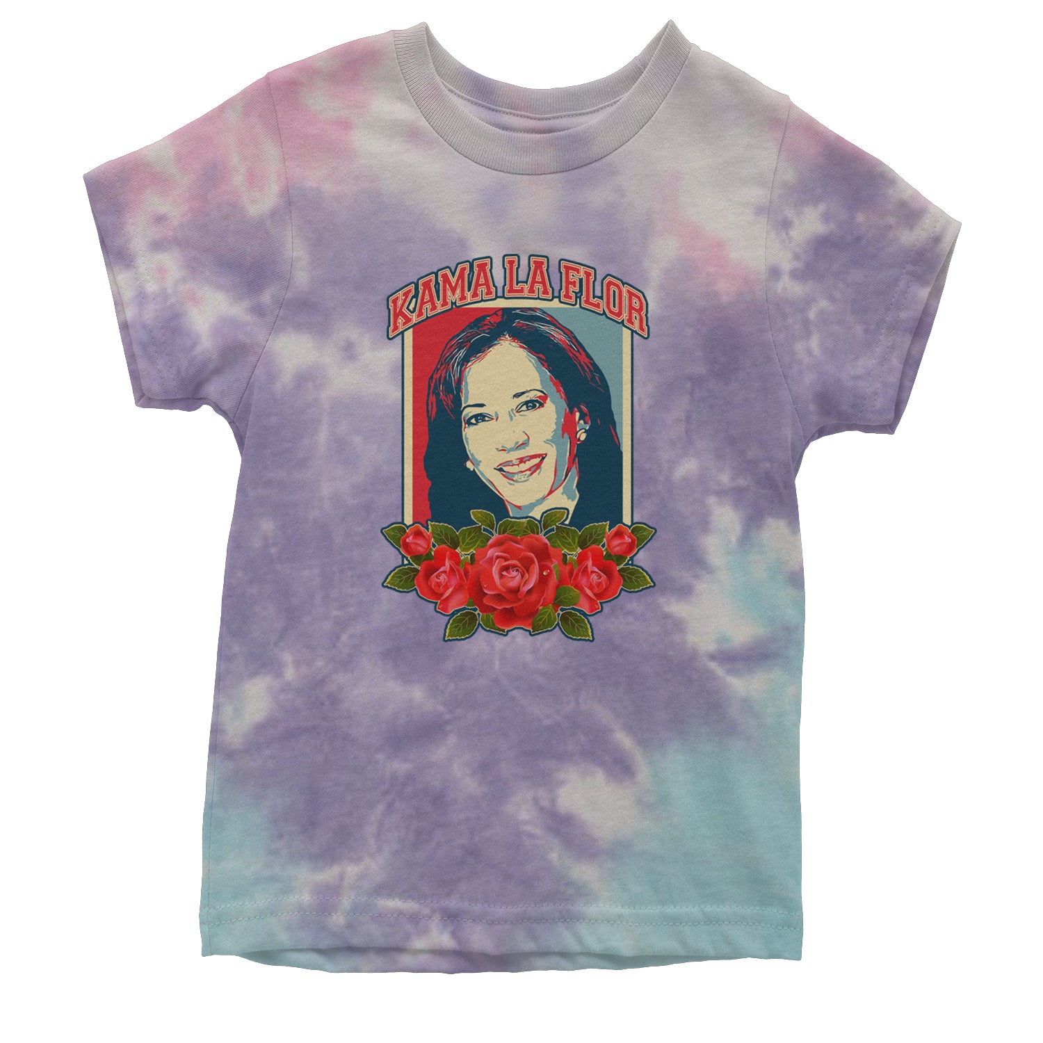 Kama La Flor Kamala Como La Flor Youth T-shirt Tie-Dye Cotton Candy