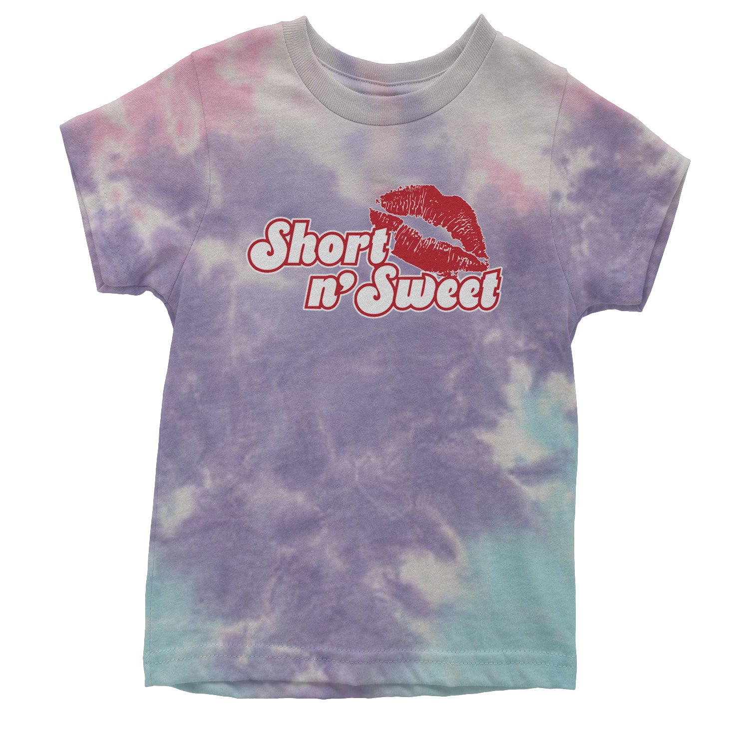 Short N' Sweet Red Lips Youth T-shirt Tie-Dye Cotton Candy