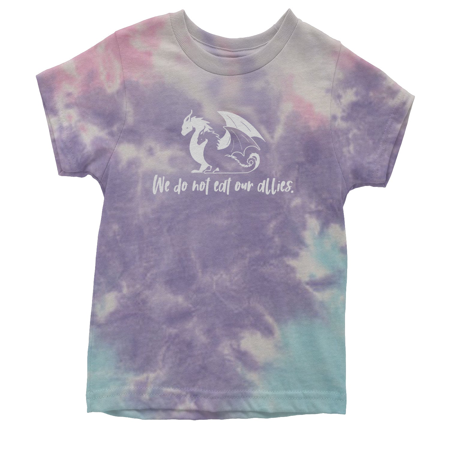 We Do Not Eat Our Allies Fourth Wing Basgiath Youth T-shirt Tie-Dye Cotton Candy