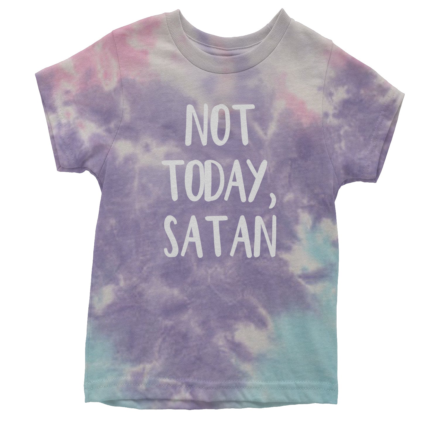 Not Today, Satan Jesus Already Won Youth T-shirt Tie-Dye Cotton Candy