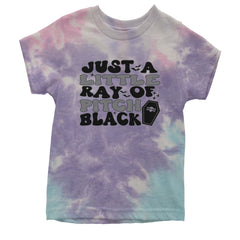 Just A Little Ray of Pitch Black graphic on Kids' Heavyweight Cotton T-Shirt alternate view 12