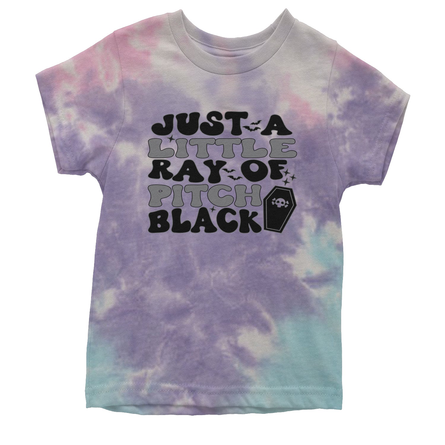 Just A Little Ray of Pitch Black Youth T-shirt Tie-Dye Cotton Candy