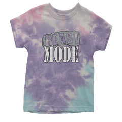 Beast Mode Training Gym Workout Youth T-shirt Tie-Dye Cotton Candy