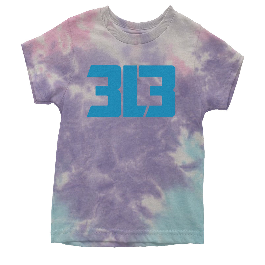 3L3 From The 313 Detroit Football Youth T-shirt Tie-Dye Cotton Candy