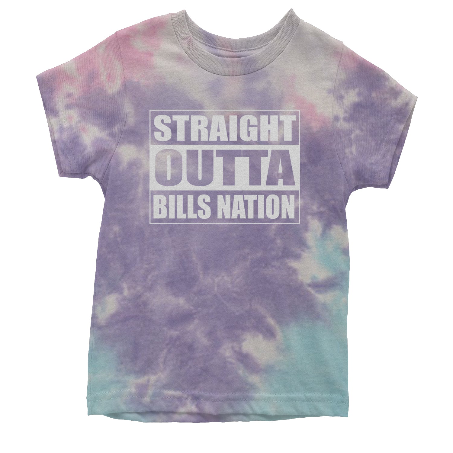 Straight Outta Bills Nation  Youth T-shirt Tie-Dye Cotton Candy