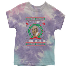 Merry Chrithmith Ugly Christmas Youth T-shirt Tie-Dye Cotton Candy