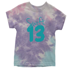 13 Swift 13 Lucky Number Era TTPD Youth T-shirt Tie-Dye Cotton Candy