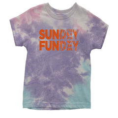 SunDEY FunDEY Sunday FundayYouth T-shirt Tie-Dye Cotton Candy