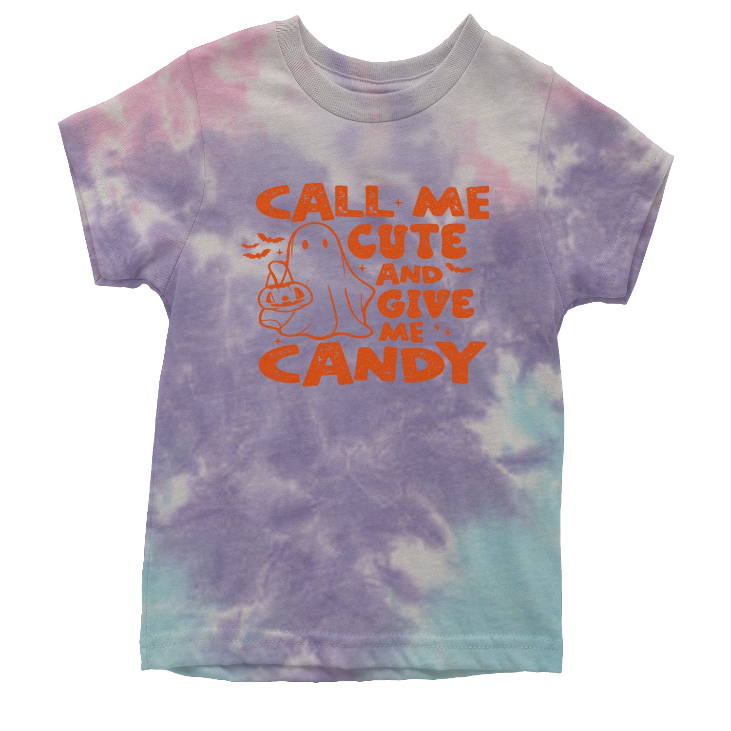 Call Me Cute And Give Me Candy Youth T-shirt Tie-Dye Cotton Candy