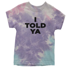 I Told Ya Challenger Black Print Youth T-shirt Tie-Dye Cotton Candy