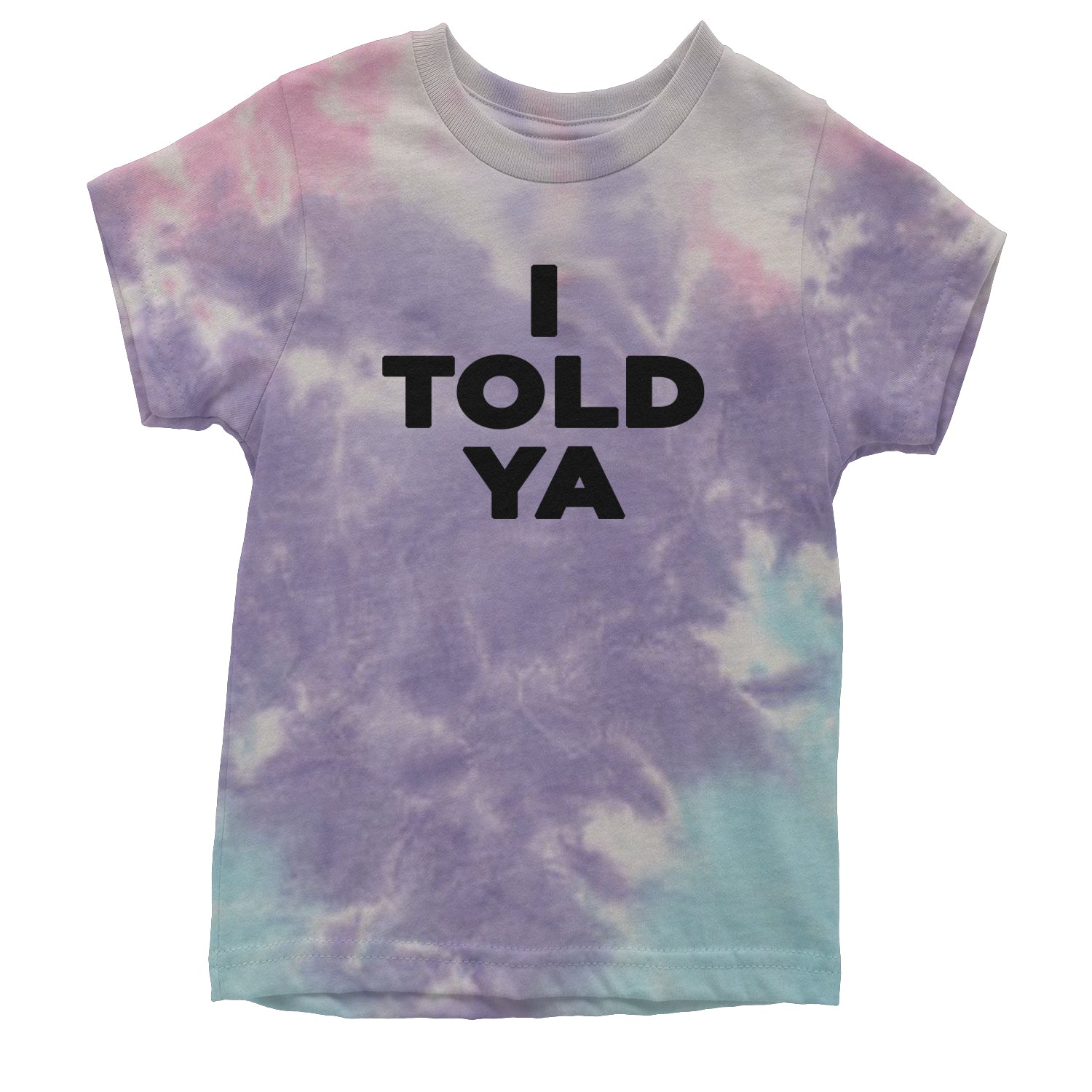 I Told Ya Challenger Black Print Youth T-shirt Tie-Dye Cotton Candy