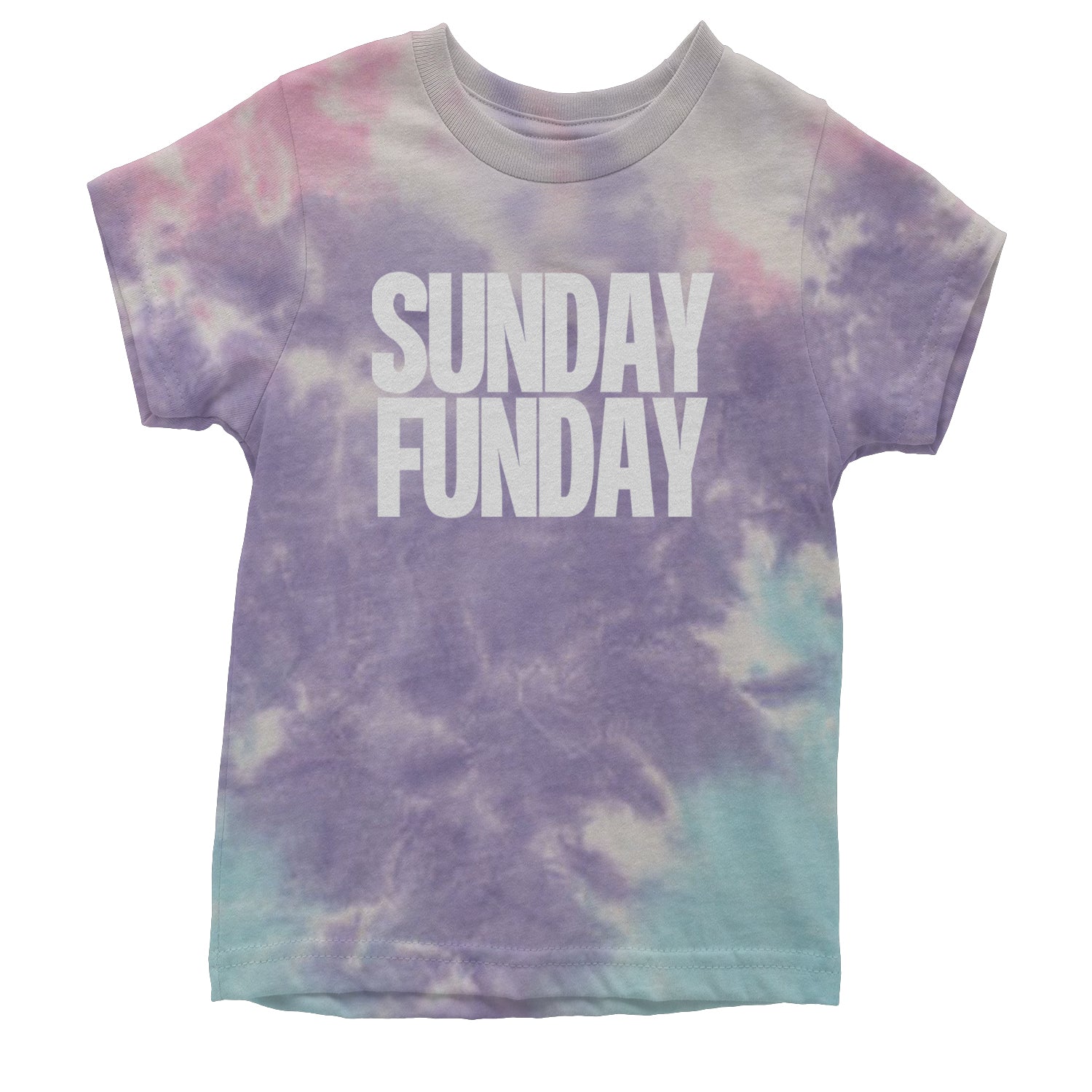 Sunday Funday  Youth T-shirt Tie-Dye Cotton Candy