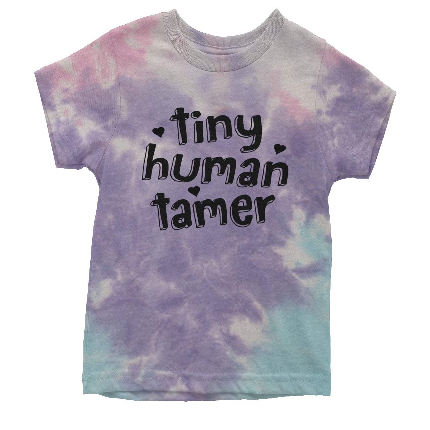 Tiny Human Tamer Teacher Youth T-shirt Tie-Dye Cotton Candy