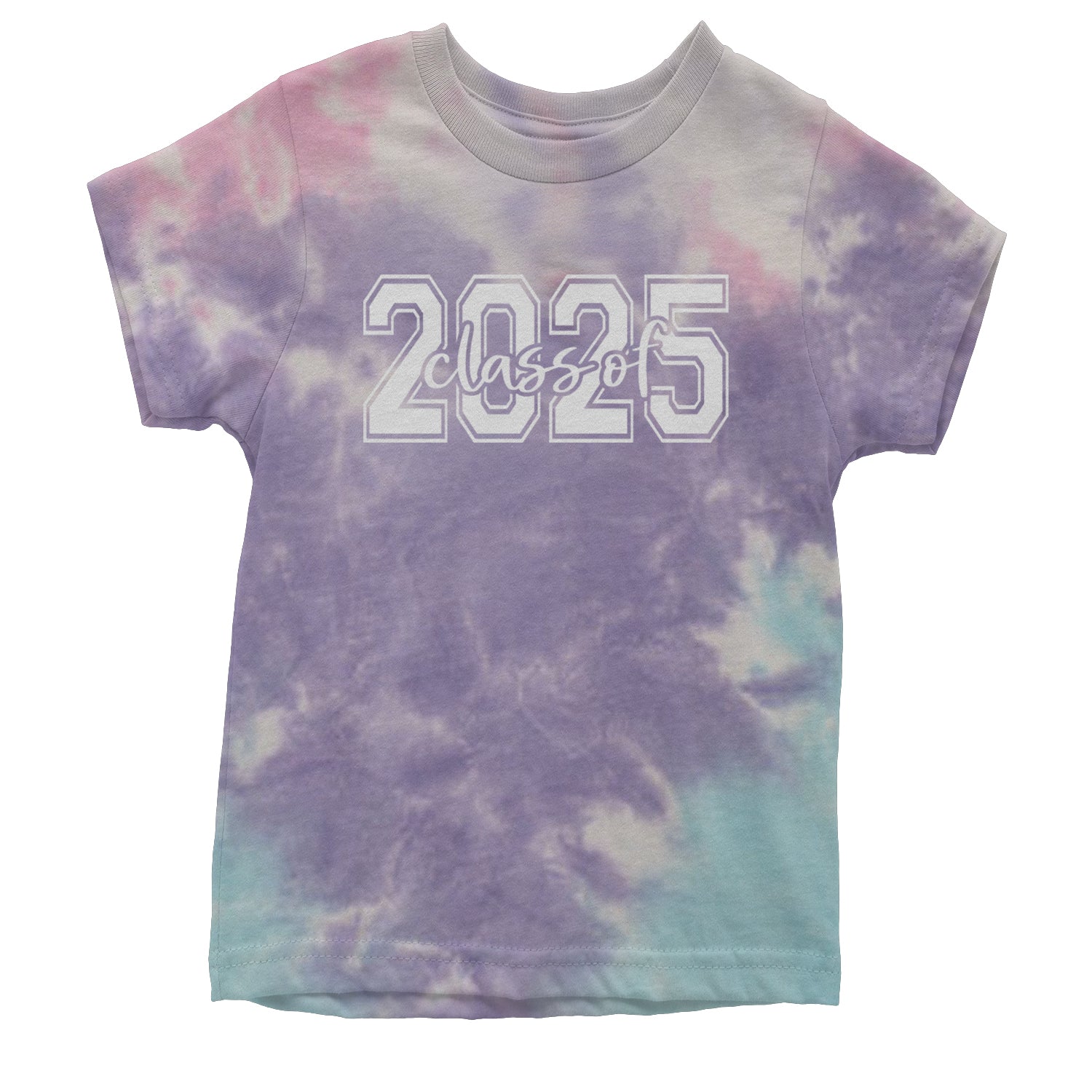 Class Of 2025 Graduation Youth T-shirt Tie-Dye Cotton Candy