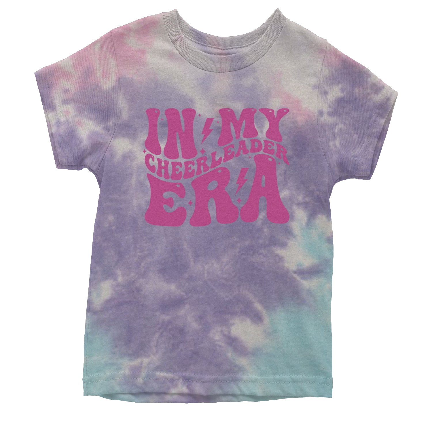 In My Cheerleader Era Youth T-shirt Tie-Dye Cotton Candy