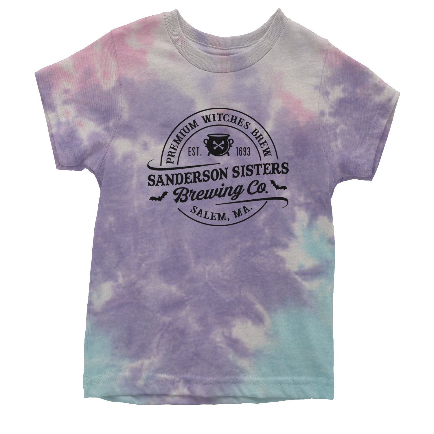 Sanderson Sisters Brewing Company Witches Brew Youth T-shirt Tie-Dye Cotton Candy