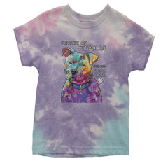 Beware Of Pit Bulls, They Will Steal Your Heart  Youth T-shirt Tie-Dye Cotton Candy