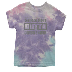 Straight Outta Cowboys Nation   Youth T-shirt Tie-Dye Cotton Candy